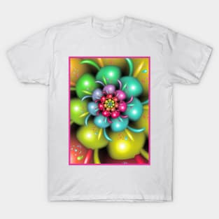 Colorful Floral Fractal T-Shirt